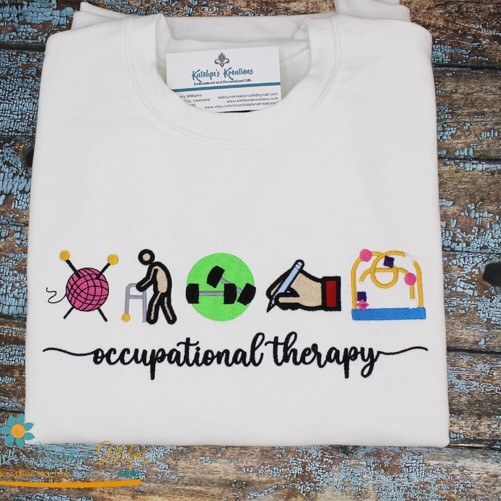 NEW Occupational Therapy Icon Embroidered Sweatshirt - Medium